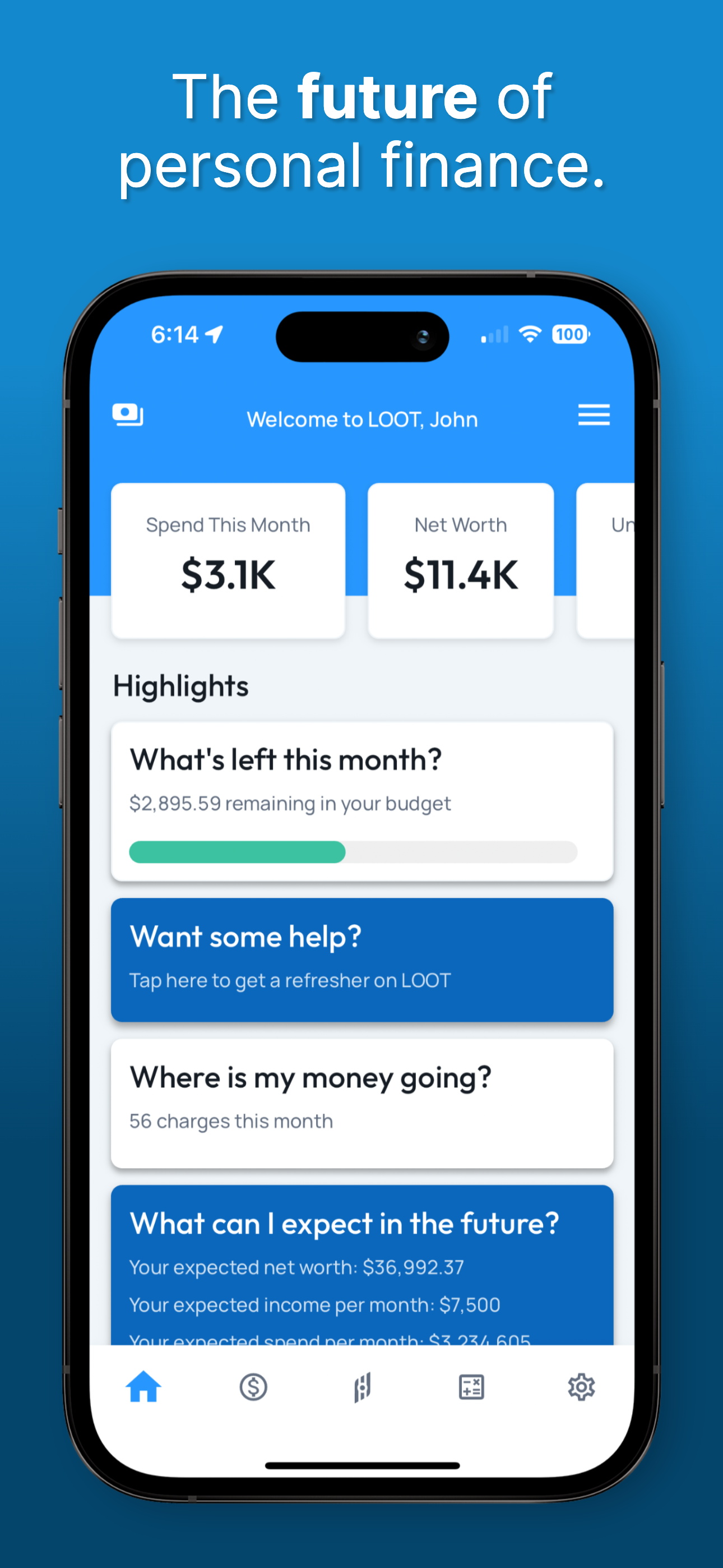 LOOT Finance app screenshot